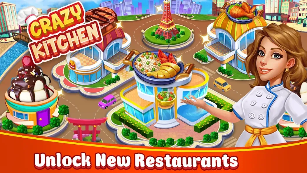 Food Game Crazy Super Chef  [МОД Unlimited Money] Screenshot 1