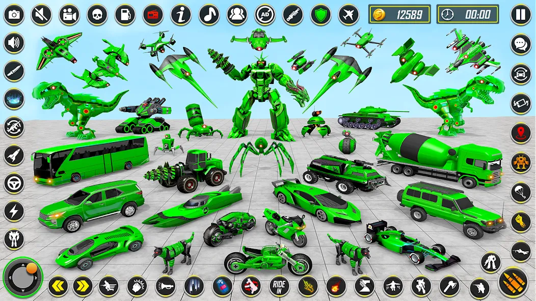 Dino Robot - Car Robot Games (Дино Робот)  [МОД Бесконечные монеты] Screenshot 1