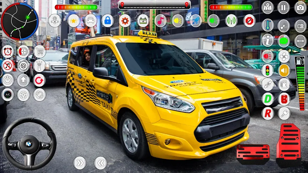 US Taxi Game 2023-Taxi Driver  [МОД Mega Pack] Screenshot 3