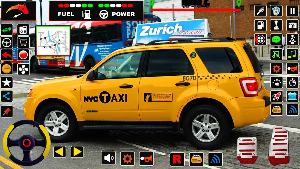 US Taxi Game 2023-Taxi Driver  [МОД Mega Pack] Screenshot 5