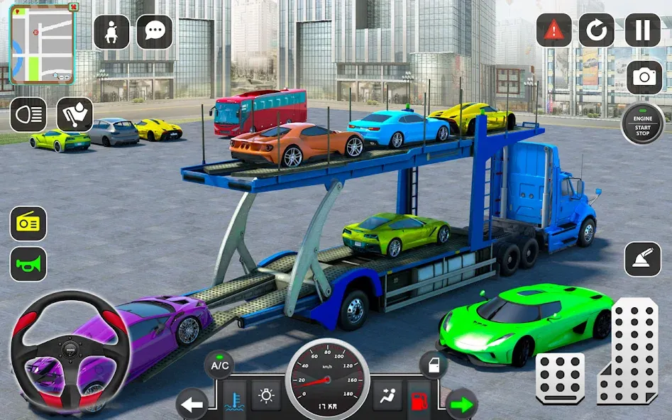 Trailer Truck Car Transport 3D  [МОД Unlocked] Screenshot 1