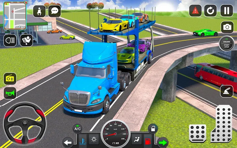 Trailer Truck Car Transport 3D  [МОД Unlocked] Screenshot 2