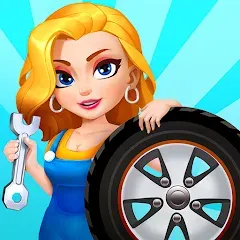 Скачать взломанную Car Fix Inc - Mechanic Garage (Кар Фикс Инк)  [МОД Unlimited Money] - полная версия apk на Андроид