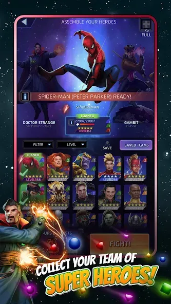 MARVEL Puzzle Quest: Hero RPG (Марвел Пазл Квест)  [МОД Бесконечные монеты] Screenshot 2