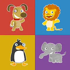 Взломанная Animals memory game for kids  [МОД Все открыто] - последняя версия apk на Андроид