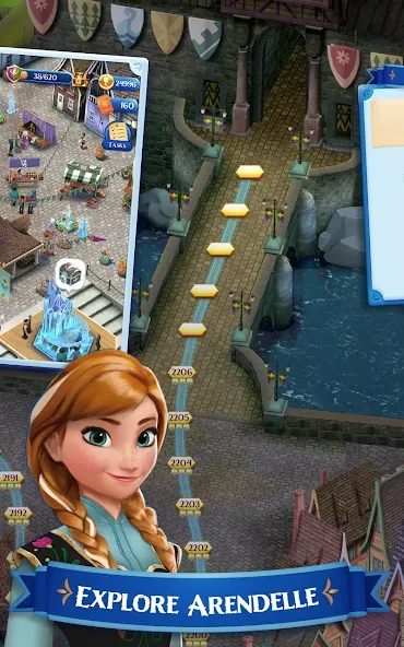 Disney Frozen Free Fall Games  [МОД Много денег] Screenshot 4