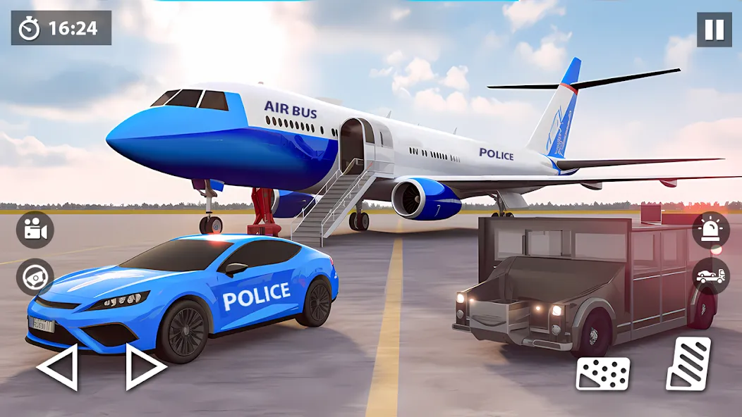 US Police Car Transporter Game (Полицейский транспорт игры)  [МОД Бесконечные монеты] Screenshot 2