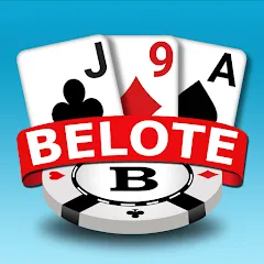 Скачать взломанную Blot Belote Coinche Online  [МОД Unlocked] - стабильная версия apk на Андроид