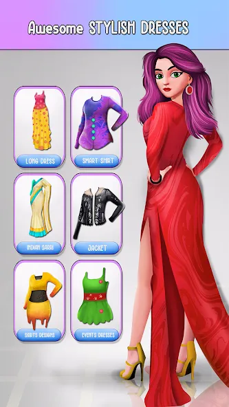 Fashion Stylist Makeup Dressup  [МОД Mega Pack] Screenshot 2