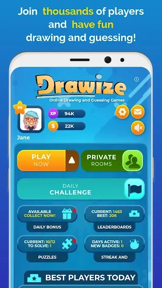 Drawize - Draw and Guess (Дравизе)  [МОД Бесконечные монеты] Screenshot 1