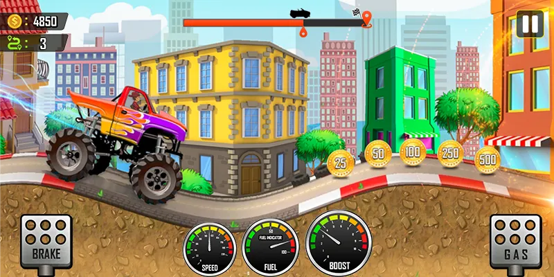 Racing the Hill  [МОД Много монет] Screenshot 1