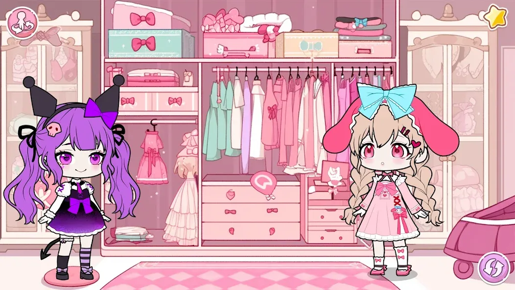 YOYO Doll School life Dress up (ЙОЙО Лайф ворлд)  [МОД Бесконечные деньги] Screenshot 1