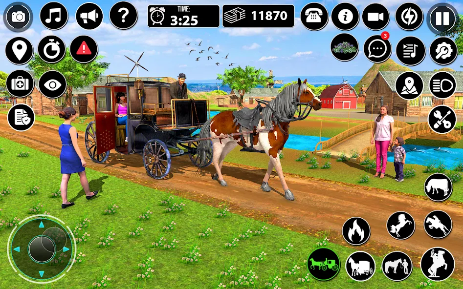 Horse Cart Taxi Transport Game  [МОД Много монет] Screenshot 3