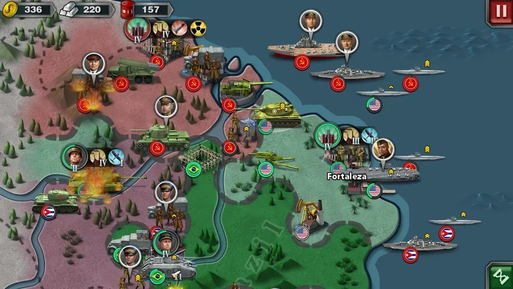 World Conqueror 3-WW2 Strategy (Ворлд Конкерор 3)  [МОД Unlimited Money] Screenshot 1