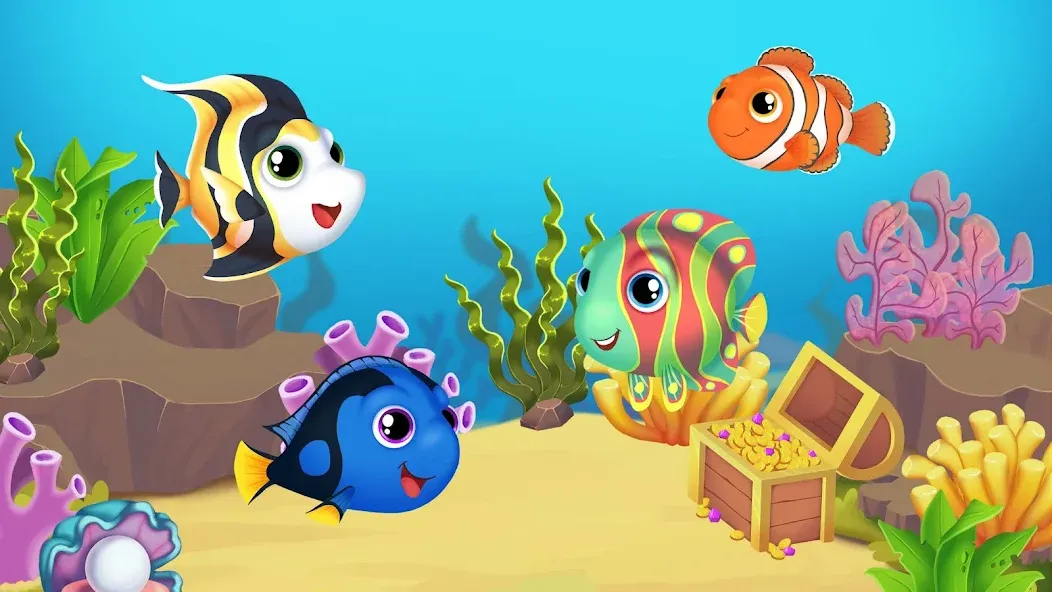 Baby Aquarium - Fish game  [МОД Unlocked] Screenshot 1