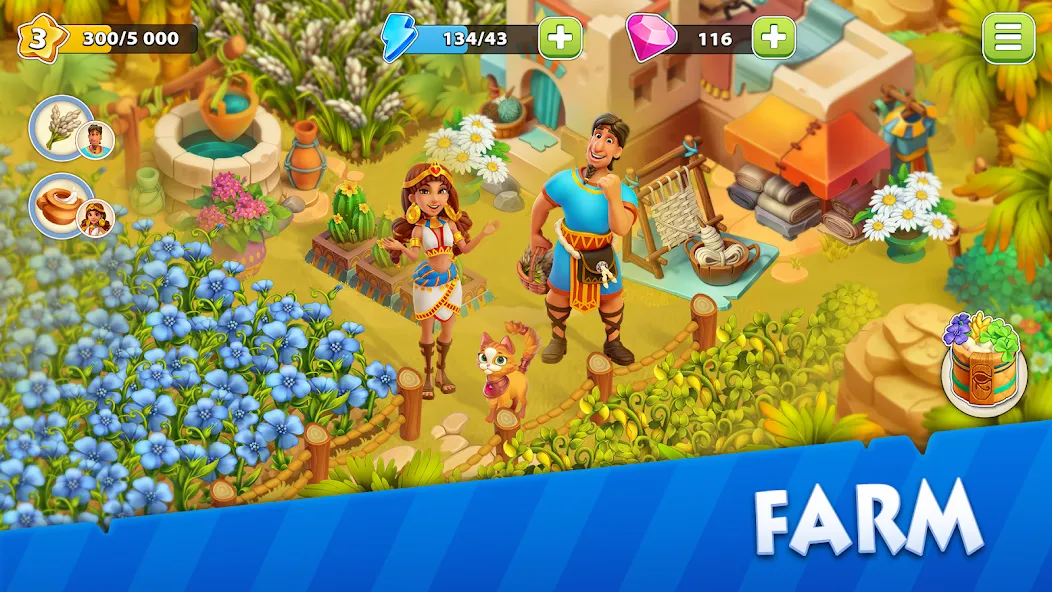 Nile Valley: Farm Adventure (Ниловская долина)  [МОД Бесконечные монеты] Screenshot 2