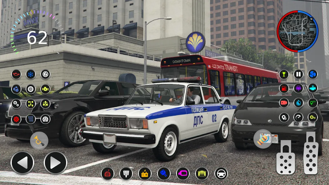 Police Car Riders: VAZ 2107  [МОД Menu] Screenshot 1