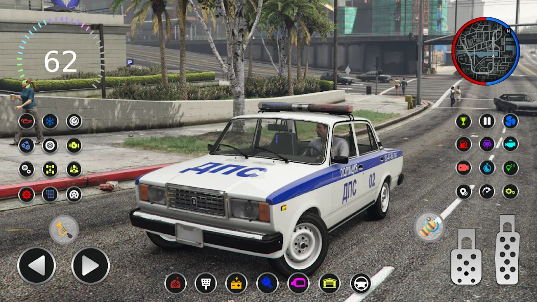 Police Car Riders: VAZ 2107  [МОД Menu] Screenshot 4