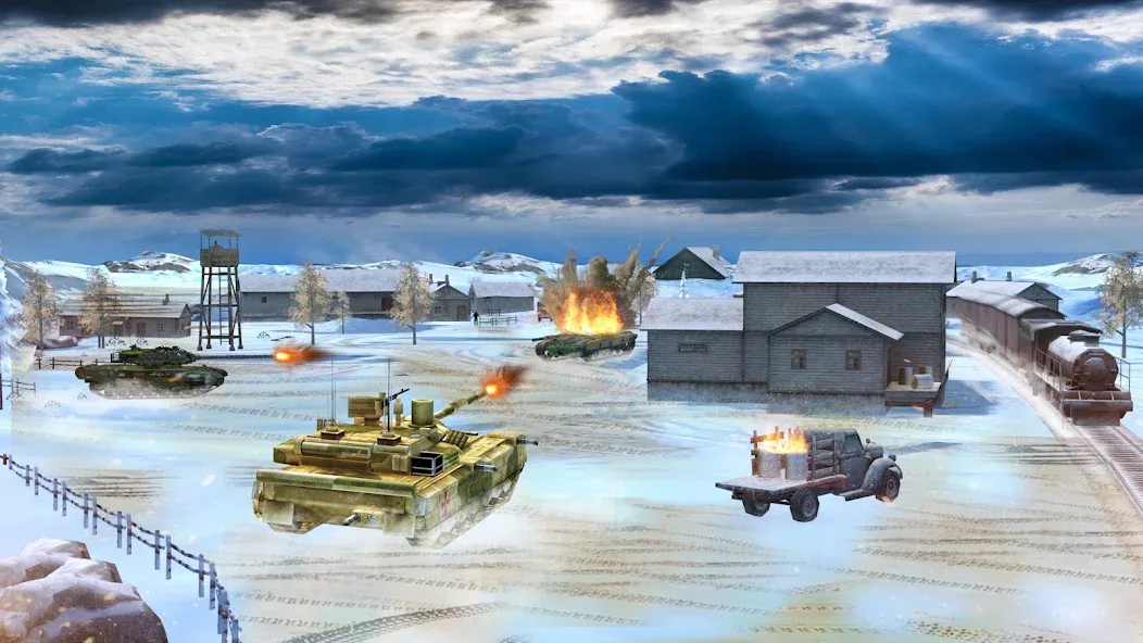 Tank Battle Army Games 2023  [МОД Все открыто] Screenshot 1