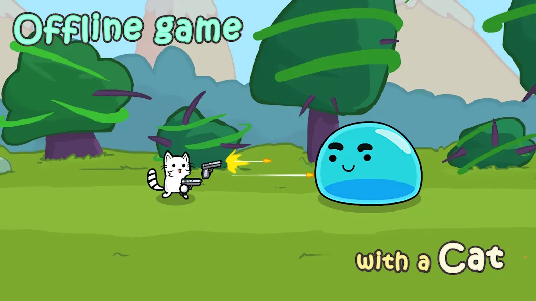 Stickman Cat Gun offline games  [МОД Unlocked] Screenshot 2