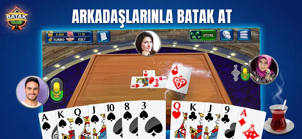 Batak Club - Play Spades (Батак Клуб)  [МОД Меню] Screenshot 1