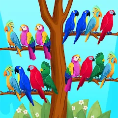 Взломанная Bird Puzzle - Color Game  [МОД Unlocked] - полная версия apk на Андроид