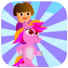 Взломанная Dora Riding Pony Escape Jungle (Дора на Пони Едет из Джунглей)  [МОД Все открыто] - стабильная версия apk на Андроид