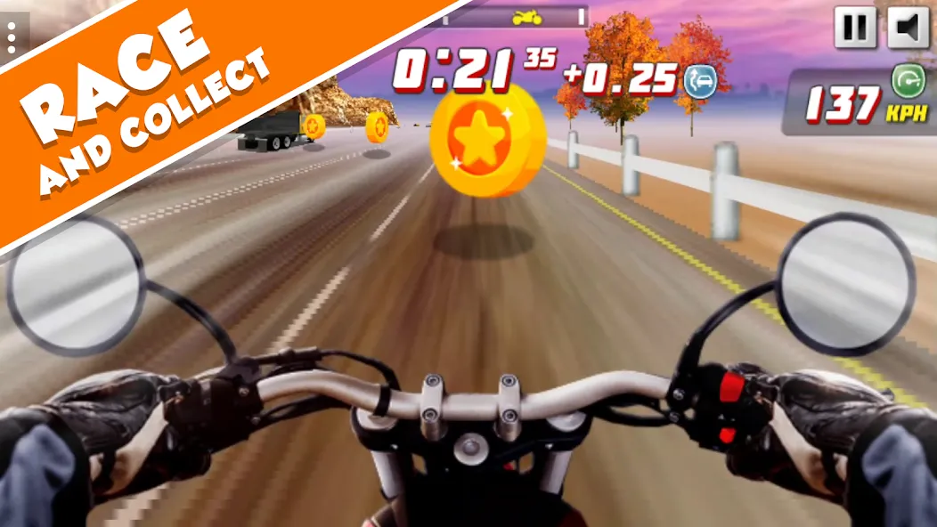 Highway Rider Extreme - 3D Mot (Хайвей Райдер Экстрим)  [МОД Menu] Screenshot 1