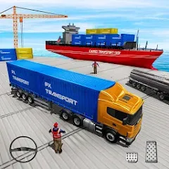 Взломанная Cargo Transport Truck Driving (Грузовик перевозки грузов)  [МОД Меню] - полная версия apk на Андроид