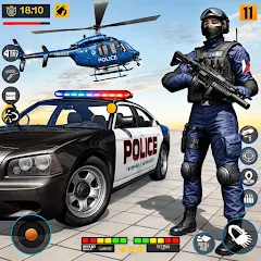 Скачать взломанную US Police Shooting Crime City  [МОД Все открыто] - полная версия apk на Андроид