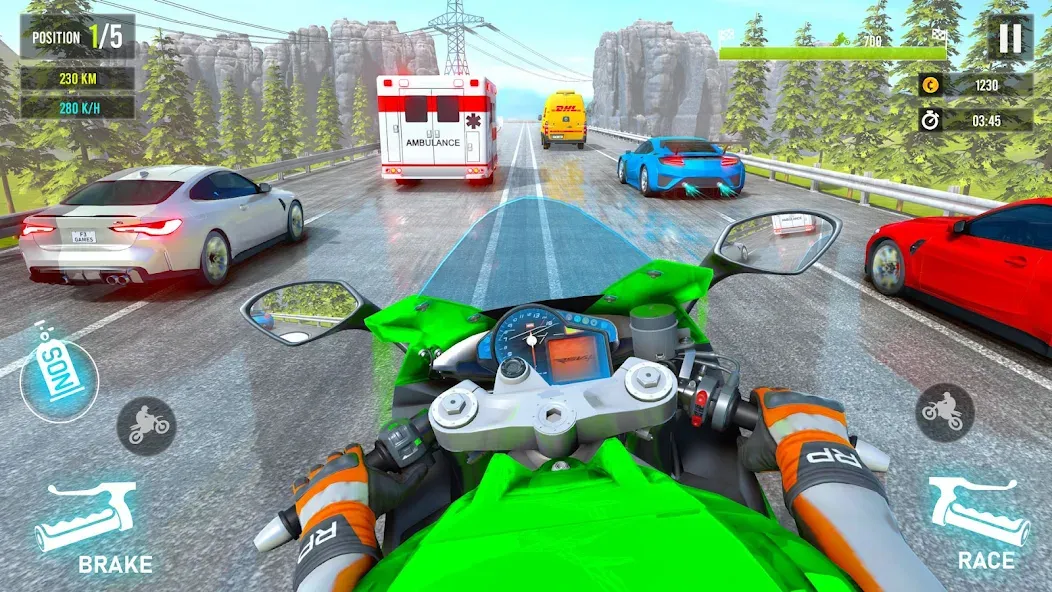 Moto Traffic Bike Race Game 3d (Мото Трафик Байк Рейс Гейм 3д)  [МОД Unlimited Money] Screenshot 1