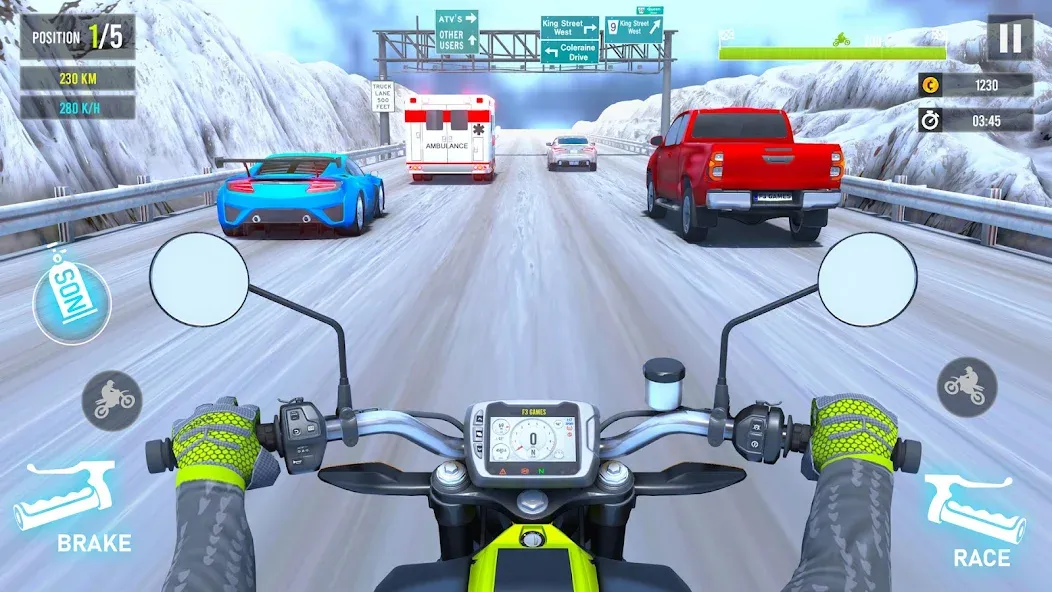 Moto Traffic Bike Race Game 3d (Мото Трафик Байк Рейс Гейм 3д)  [МОД Unlimited Money] Screenshot 3