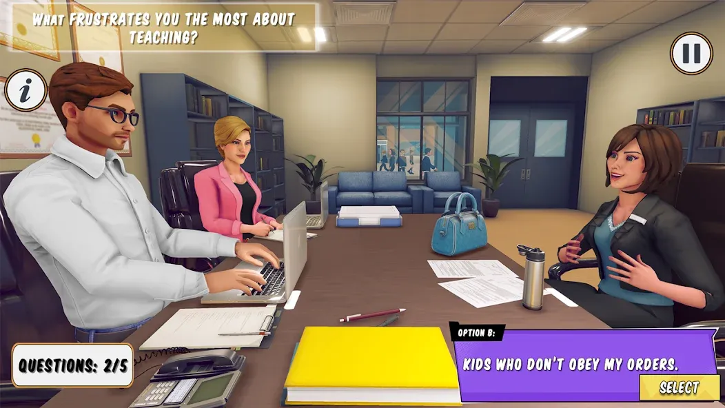 High School Teacher Simulator  [МОД Все открыто] Screenshot 1