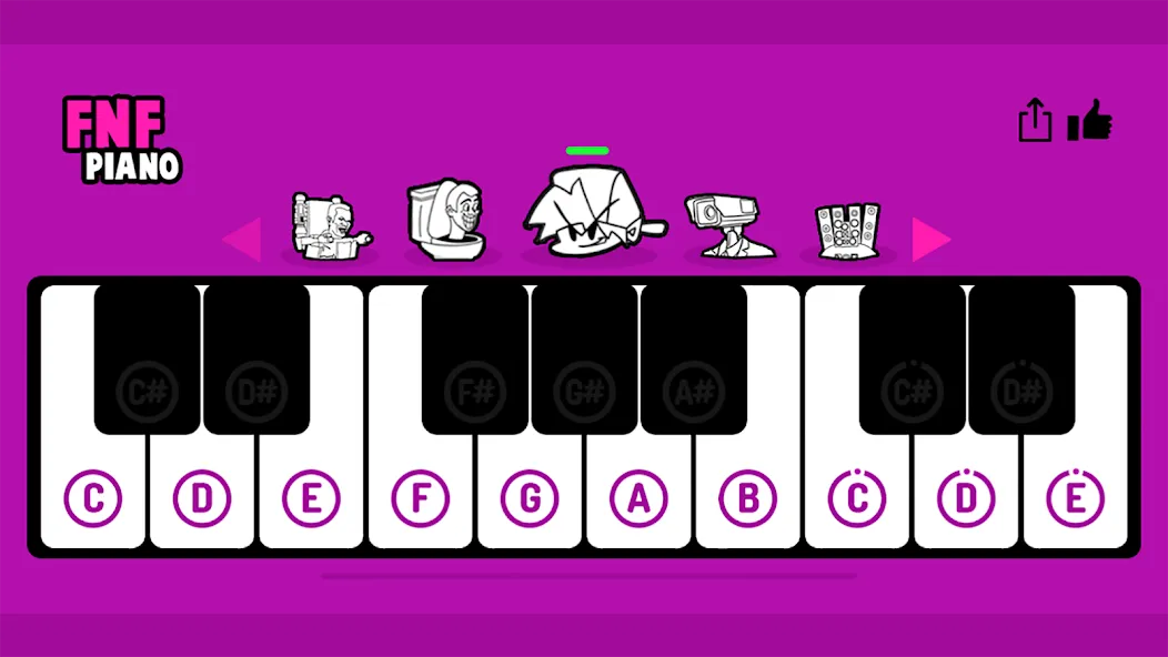 FNF Piano (ФНФ Пиано)  [МОД Menu] Screenshot 1