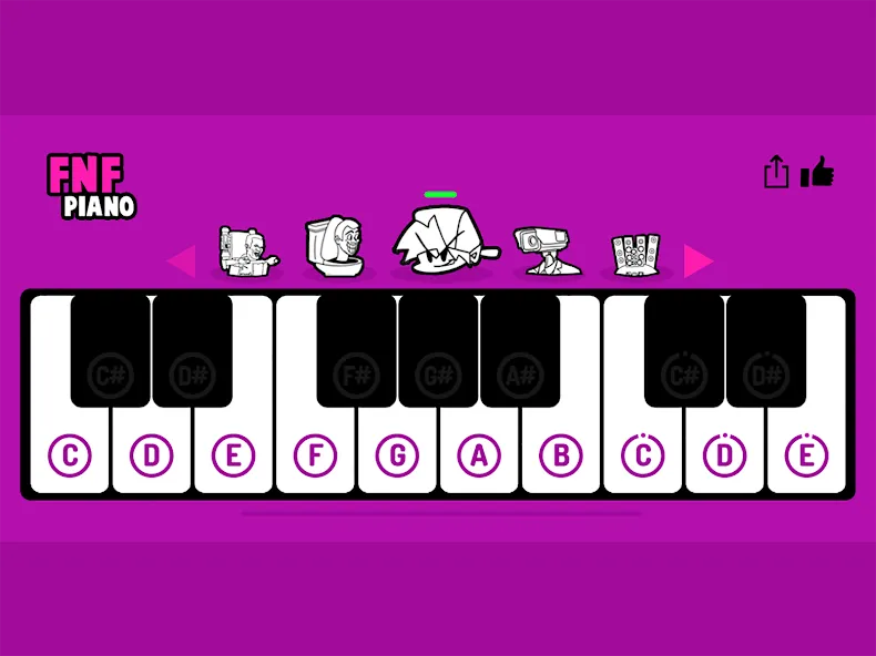 FNF Piano (ФНФ Пиано)  [МОД Menu] Screenshot 3