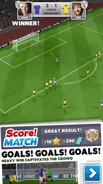 Score! Match - PvP Soccer  [МОД Бесконечные монеты] Screenshot 1