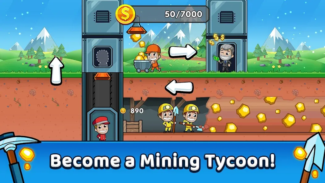 Idle Miner Tycoon: Gold Games  [МОД Unlimited Money] Screenshot 5