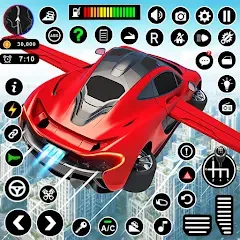 Взломанная Flying Car Robot Shooting Game  [МОД Бесконечные монеты] - стабильная версия apk на Андроид