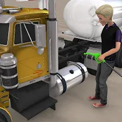 Скачать взломанную Euro Truck Gas Station Games  [МОД Unlimited Money] - стабильная версия apk на Андроид