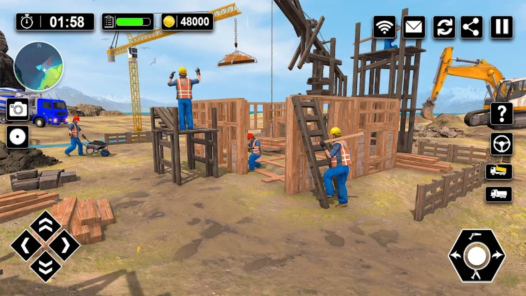 Wood House Construction Game  [МОД Меню] Screenshot 2