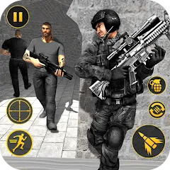 Скачать взломанную Anti Terrorist Shooting Game  [МОД Много денег] - полная версия apk на Андроид