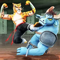 Взломанная Kung Fu Animal: Fighting Games (Кунгфу животное)  [МОД Много денег] - последняя версия apk на Андроид