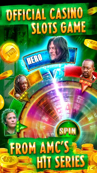 The Walking Dead Casino Slots (Зе Вокинг Дед Казино Слотс)  [МОД Бесконечные деньги] Screenshot 2