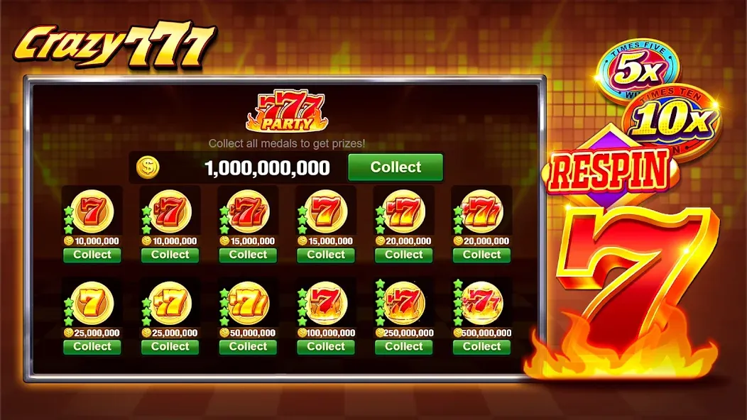 Crazy 777 Slot-TaDa Games (Крэйзи 777 Слот)  [МОД Unlimited Money] Screenshot 3