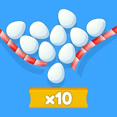 Скачать взломанную Eggs & Chickens: Cut Rope Game (Яйца и куры)  [МОД Unlocked] - последняя версия apk на Андроид