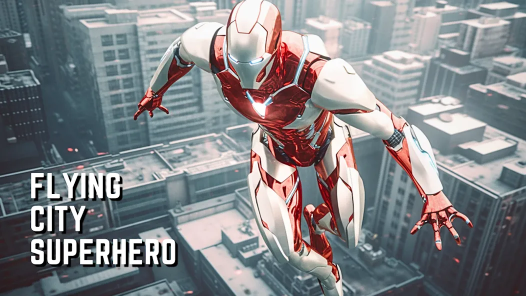 Super hero Flying iron jet man  [МОД Много монет] Screenshot 1