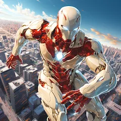 Взломанная Super hero Flying iron jet man  [МОД Много монет] - полная версия apk на Андроид