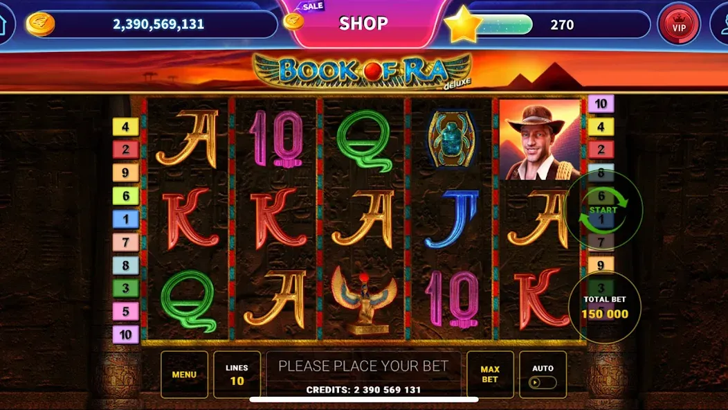 Book of Ra™ Deluxe Slot (Бук оф Ра Делюкс Слот)  [МОД Бесконечные деньги] Screenshot 1