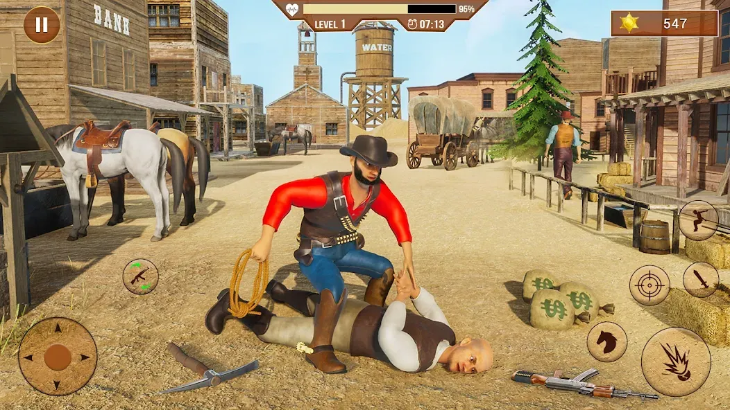 West Cowboy Shooting Games 3D  [МОД Menu] Screenshot 2