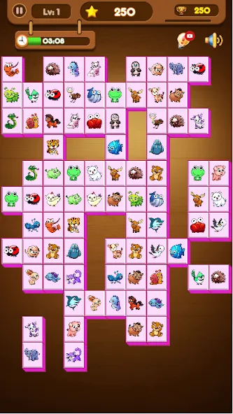 Onet Connect Animal Game (Онет Соединить Животные игра)  [МОД Бесконечные монеты] Screenshot 2